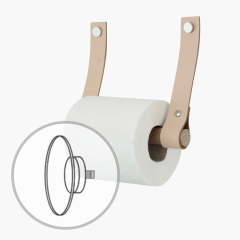 Leren toiletrolhouder | met zuignap