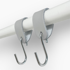 Leren S-haak hangers - Zilver| set van 2